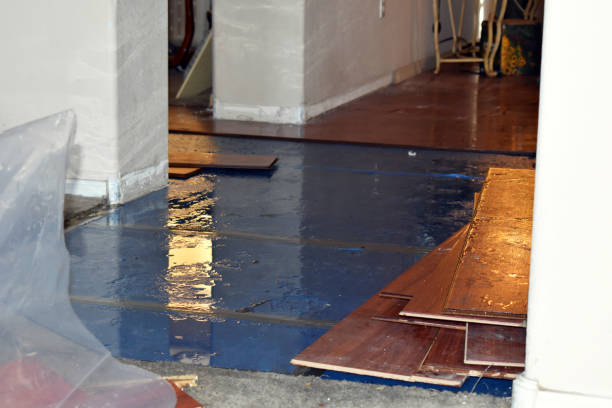 Professional Flood Cleanup technician working in Waterford, CT